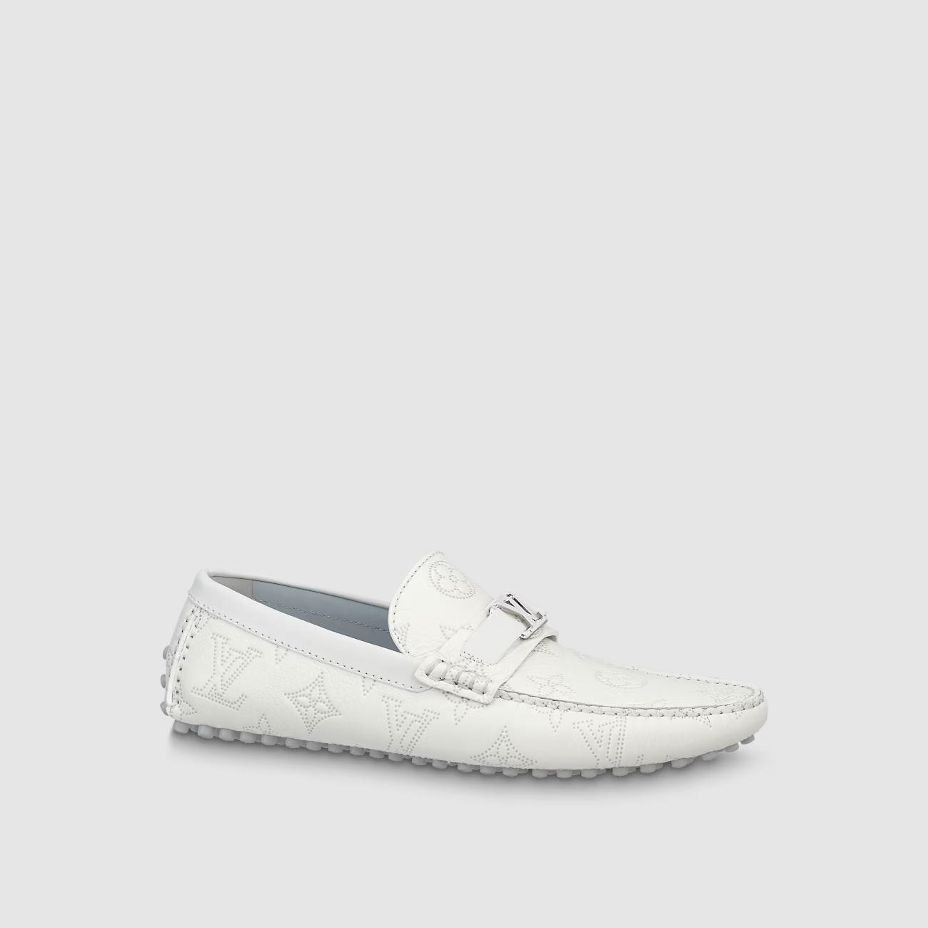 Giày Louis Vuitton Hockenheim Moccasin Nam Trắng